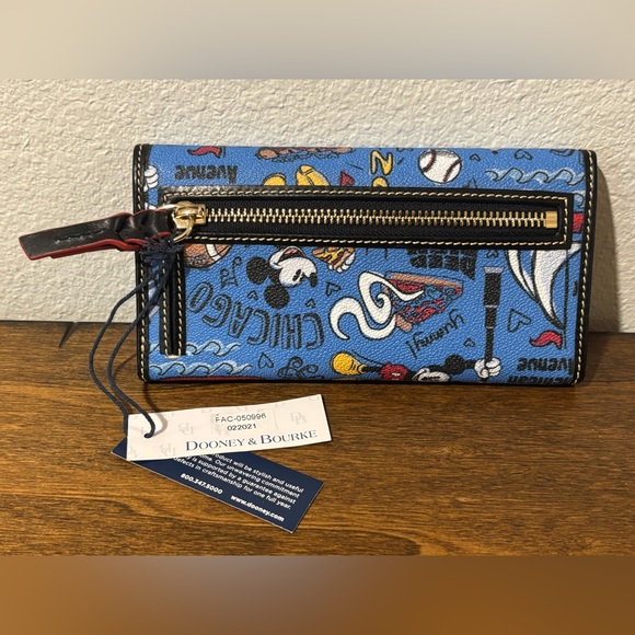 Dooney & Bourke Blue Wallet with Iconic Print - Picture 3 of 9